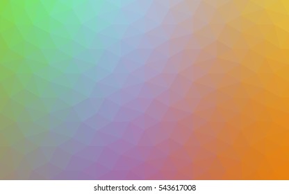 Multicolor polygonal illustration, which consist of triangles. Geometric background in Origami style with gradient. Triangular design for your business. Rainbow, spectrum image.