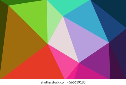 Multicolor polygonal illustration, which consist of triangles. Geometric background in Origami style with gradient. Triangular design for your business. Rainbow, spectrum image.