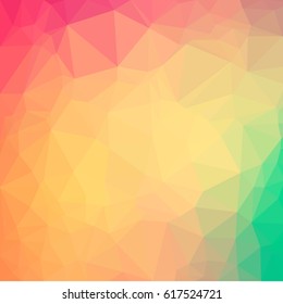 Multicolor polygonal illustration, which consist of triangles. Geometric background in Origami style with gradient. Triangular design for your business. Rainbow, spectrum image.  