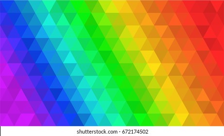 Multicolor polygonal illustration, which consist of triangles. Geometric background in Origami style with gradient. Triangular design for your business. Rainbow, spectrum image.
