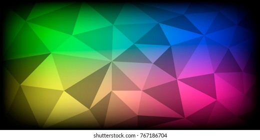 Multicolor polygonal illustration, which consist of triangles. Geometric background in Origami style with gradient. Triangular design for your business. Rainbow, spectrum image. Vector eps 10.