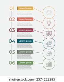 Multicolor Professional Chronological Timeline Infographic. Vector