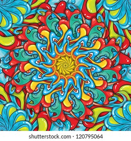 Multicolor psychedelic seamless pattern eps10