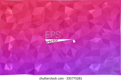 multicolor purple, pink geometric rumpled triangular low poly style gradient illustration graphic background. Vector polygonal design for your business.