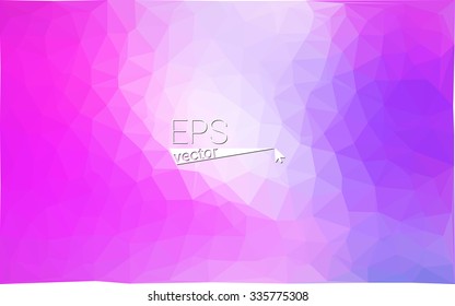 multicolor purple, pink geometric rumpled triangular low poly style gradient illustration graphic background. Vector polygonal design for your business.