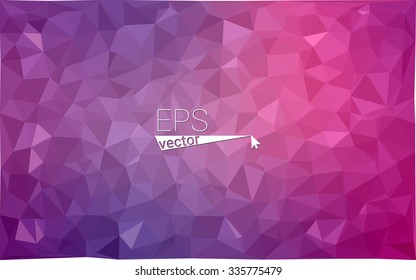multicolor purple, pink geometric rumpled triangular low poly style gradient illustration graphic background. Vector polygonal design for your business.