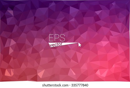 multicolor purple, pink geometric rumpled triangular low poly style gradient illustration graphic background. Vector polygonal design for your business.