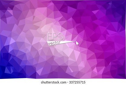 multicolor purple, pink geometric rumpled triangular low poly origami style gradient illustration graphic background. Vector polygonal design for your business.