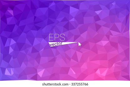 multicolor purple, pink geometric rumpled triangular low poly origami style gradient illustration graphic background. Vector polygonal design for your business.