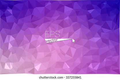 multicolor purple, pink geometric rumpled triangular low poly origami style gradient illustration graphic background. Vector polygonal design for your business.