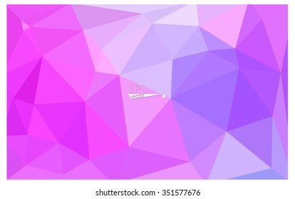 multicolor purple, pink geometric rumpled triangular low poly origami style gradient illustration graphic background. Vector polygonal design for your business.