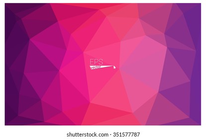 multicolor purple, pink geometric rumpled triangular low poly origami style gradient illustration graphic background. Vector polygonal design for your business.