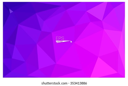 multicolor purple, pink geometric rumpled triangular low poly origami style gradient illustration graphic background. Vector polygonal design for your business.