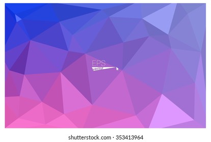 multicolor purple, pink geometric rumpled triangular low poly origami style gradient illustration graphic background. Vector polygonal design for your business.