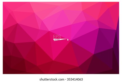 multicolor purple, pink geometric rumpled triangular low poly origami style gradient illustration graphic background. Vector polygonal design for your business.