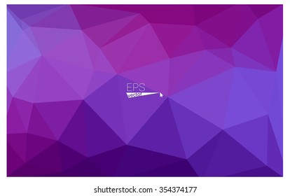 multicolor purple, pink geometric rumpled triangular low poly origami style gradient illustration graphic background. Vector polygonal design for your business.
