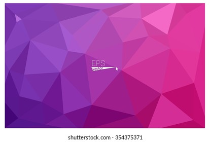 multicolor purple, pink geometric rumpled triangular low poly origami style gradient illustration graphic background. Vector polygonal design for your business.