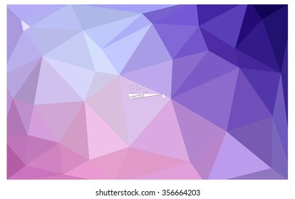 multicolor purple, pink geometric rumpled triangular low poly origami style gradient illustration graphic background. Vector polygonal design for your business.
