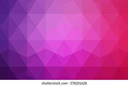Multicolor purple, pink polygonal illustration, which consist of triangles. Geometric background in Origami style with gradient. Triangular design for your business.