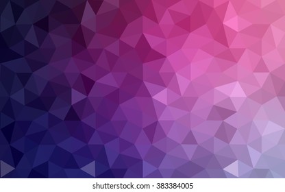 Multicolor purple, pink polygonal illustration, which consist of triangles. Geometric background in Origami style with gradient. Triangular design for your business.