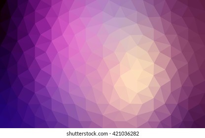 Multicolor purple, pink polygonal illustration, which consist of triangles. Geometric background in Origami style with gradient. Triangular design for your business.