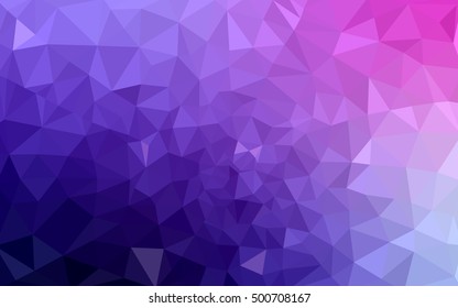 Multicolor purple, pink polygonal illustration, which consist of triangles. Geometric background in Origami style with gradient. Triangular design for your business.