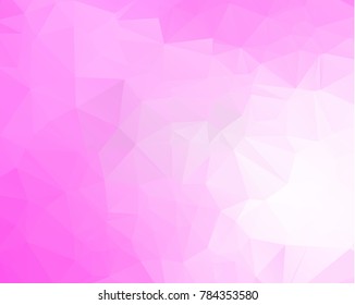 Multicolor purple, pink polygonal illustration, which consist of triangles. Geometric background 