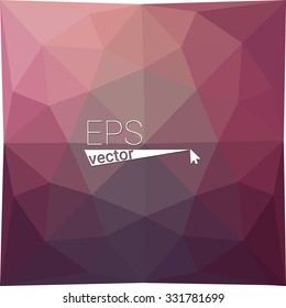 Multicolor purple, red geometric rumpled triangular low poly style gradient illustration graphic background. Vector polygonal design for your business.