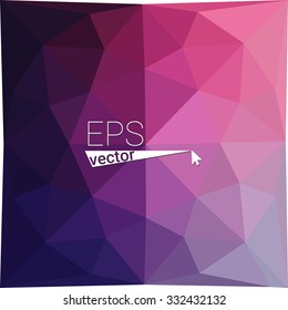 Multicolor purple, red geometric rumpled triangular low poly style gradient illustration graphic background. Vector polygonal design for your business.