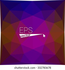 Multicolor purple, red geometric rumpled triangular low poly style gradient illustration graphic background. Vector polygonal design for your business.