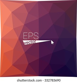 Multicolor purple, red geometric rumpled triangular low poly style gradient illustration graphic background. Vector polygonal design for your business.