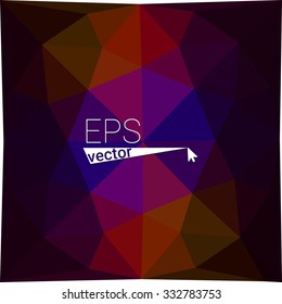 Multicolor purple, red geometric rumpled triangular low poly style gradient illustration graphic background. Vector polygonal design for your business.