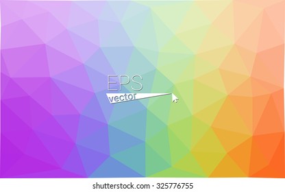 Multicolor rainbow abstract geometric rumpled triangular low poly style gradient illustration graphic background. Vector polygonal design for your business.