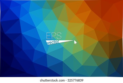 Multicolor rainbow abstract geometric rumpled triangular low poly style gradient illustration graphic background. Vector polygonal design for your business.