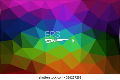 Multicolor rainbow abstract geometric rumpled triangular low poly style gradient illustration graphic background. Vector polygonal design for your business.