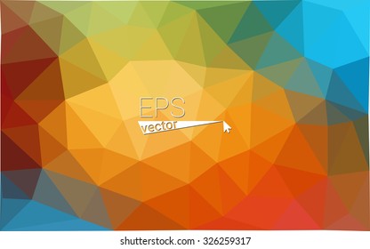 Multicolor rainbow abstract geometric rumpled triangular low poly style gradient illustration graphic background. Vector polygonal design for your business.