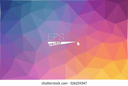 Multicolor rainbow abstract geometric rumpled triangular low poly style gradient illustration graphic background. Vector polygonal design for your business.
