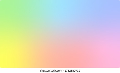 Multicolor rainbow blurred gradient background. Abstract pastel colorful background. Rainbow gradient. Vector illustration