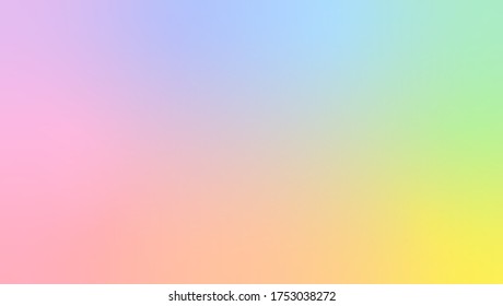 Multicolor rainbow blurred gradient background  Abstract pastel colorful background  Rainbow gradient  Vector illustration