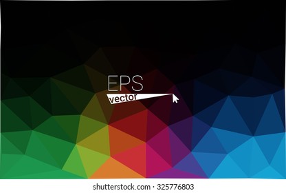 Multicolor rainbow dark abstract geometric rumpled triangular low poly style gradient illustration graphic background. Vector polygonal design for your business.