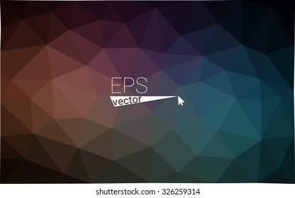 Multicolor rainbow dark abstract geometric rumpled triangular low poly style gradient illustration graphic background. Vector polygonal design for your business.