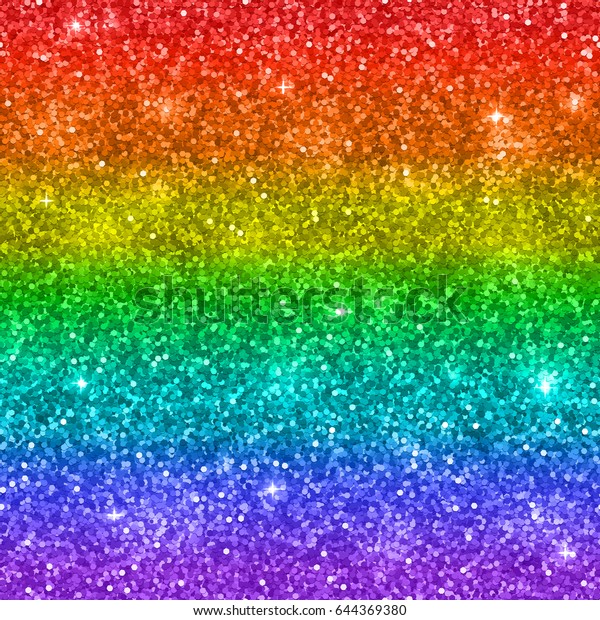 Immagine Vettoriale Stock 644369380 A Tema Sfondo Glitter Multicolore Arcobaleno Vettore Royalty Free