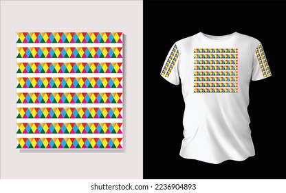 Mehrfarbiges T-Shirt-Design für Regenbogen. Entwurfsbreite 10,5 Zoll und Höhe 11,5 Zoll