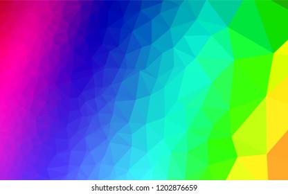 Multicolor, Rainbow vector abstract polygonal layout. Shining illustration, which consist of triangles. The polygonal design can be used for your web site.