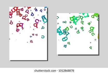 Multicolor, Rainbow vector banner for websites. Booklet with textbox on colorful abstract background. Completely new template for your brand book.