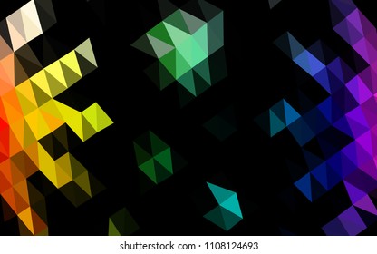 Multicolor, Rainbow vector polygonal background. Creative geometric illustration in Origami style with gradient. Triangular pattern for your business design.