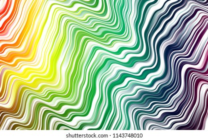 Multicolor, Rainbow vector template with lines, ovals. Geometric illustration in marble style with gradient.  Marble style for your business design.
