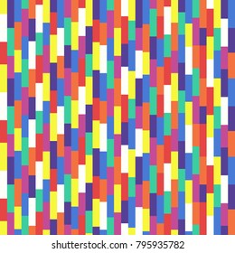 multicolor rectangles shuffle seamless pattern