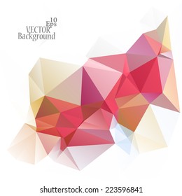 Multicolor ( Red, Gray, Rose ) Design Templates. Geometric Triangular Abstract Modern Vector Background. 