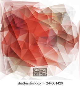 Multicolor ( Red, Gray, White ) Design Templates. Geometric Triangular Abstract Modern Vector Background. 
